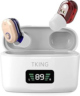 Rechargeable Sound Amplifier for Seniors,Voice Enhancer Device and Personal Audio Amplifier,Dual Microphone Improve Sound Location, Hearing Assistance for TV and Talking (2 Pieces)