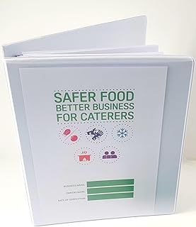 Safer Food Better Business for Caterers Folder Ring Binder 2025 with 13 Month Diary and Fridge Temperature Records.