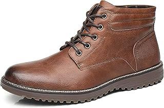 TOP STAKA Men's Boots, Leather Lace Up Winter Shoes for Work, Travel, Business, Casual Shoes