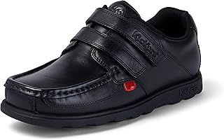 Kickers Boy's Fragma Moc Toe Twim Strap Leather School Shoe