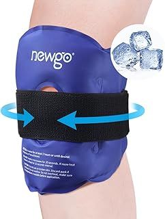 Reusable Gel Ice Wrap for Leg Injuries, Hot Cold Pack for Post Knee Surgery, Joint Pain, Arthritis, Injuries, Swelling, Meniscus Tear, ACL