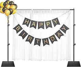 Heavy Duty Backdrop Stand, 2mx3m/ 6.5x10 ft Adjustable Background Support System Kit with Steel Base for Photography, Photo Video Studio, Birthday Parties