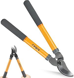 AIRAJ Bypass Loppers 38.5CM,SK5 Sharp Blades with Non-Stick Coating,Used to Trim Garden Branches Less Than 30 mm,More Power Less Effort Bypass Shears