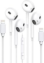 Lightning Headphones, MFi Certified Lightning In-Ear Headphones for iPhone Stereo Noise Headphones Built-in Microphone & Volume Control with iPhone 14/14 Plus/12 Pro/13 Pro Max/11 Pro/X/7/8/XS/XR