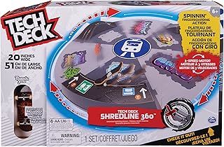 Tech Deck, Shredline 360 Motorized Skate Park, X-Connect Creator, Customizable and Buildable Turntable Ramp Set with Exclusive Fingerboard, Kids Toy for Boys and Girls Ages 6 and up