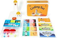 Coding Robot Set for Kids aged 4-10, Programmable Robot Toy Electronic Robotic with DIY Programming Module for Early Physical Programming Learning STEM Educational Toy Back to School Gift