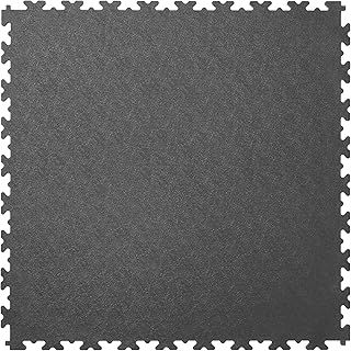 Heavy Duty Garage Flooring - 4 Tiles of PVC Interlocking Floor Tile, Gym Matting (497 x 497 x 7mm) (Graphite)