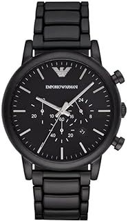 Emporio Armani Watch for Men, Chronograph Movement and 46mm Case Size with Stainless Steel, Leather or Silicone Strap