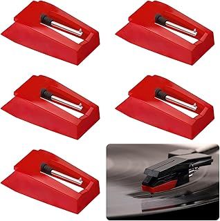 5PCS Record Player Needle, Stylus for Record Player Turntable Replacement Needle Diamond Long-Lasting Record Player Needle Replacement for Vinyl Record Player LP Phonograph, Victrola, ION, Crosley