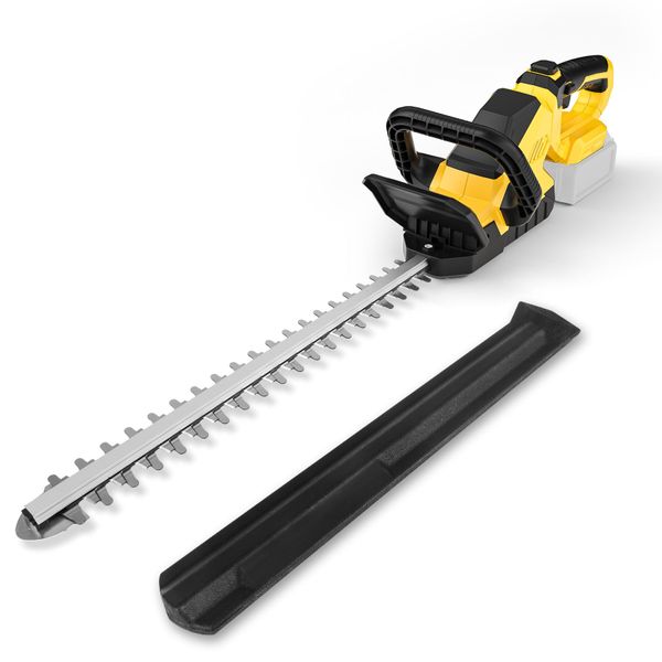 Cordless Hedge Trimmer Grass Shear Compatible With Dewalt 18V 20V, Electric Battery Grass Trimmer Hedge Trimmers Cutter with 52 cm 20.5 inch Blades for Garden, Shrub, Lawn Trimming (No Battery)