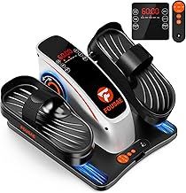 Under Desk Elliptical Machine, Electric Elliptical Machine for Seniors with 15 Adjustable Speed, 80W Quiet Motor & Compact Electric Pedal Exerciser with Display Monitor & Remote Control