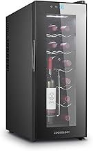 Cookology CWTE12BK 12 Bottle Thermo Electric Wine Cooler and Chiller for Counter Top, Digital Temperature Control, Less Noise and No Vibration - in Black