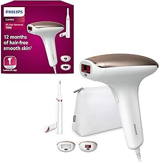 Philips Lumea IPL Hair Removal Advance - Hair Removal Device with Satin Compact Pen Trimmer, 2 Attachments for Body and Face, Corded Use (Model BRI921/00)