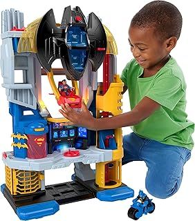 Imaginext DC Super Friends Batman Playset Ultimate Headquarters 2-Ft Tall with Lights Sounds Figures & Accessories for Ages 3+ Years, HNW08