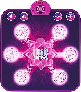 LEAPRCSTORE Dance Mat Toys for Kids, Light Up Dance Pad Gifts for 3 4 5 6 7 8 9 10 Year Old Girls, Music Dance Play Mat with 6 Arrows & 5 Game Modes, Birthday Gifts for Girls Boys