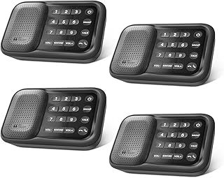 Hosmart Intercoms Wireless for Home, 2024 Upgraded Full Duplex Wireless Intercom System for Home Use, Battery Powered Intercom 1600 Feet Range Portable Home Intercom for Business(4Packs)