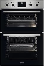 Zanussi Series 20 Electric Built In Double Oven ZKHNL3X1, 66 L Capacity, 59,4 cm, Fan Controlled Defrosting, Self-Cleaning With Clean Enamel, LED display, Stainless Steel