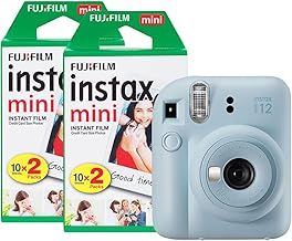 Fujifilm Instax Mini 12 Instant Camera with 40 Shot Film Pack - Pastel Blue