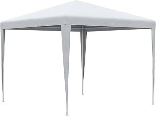 Outsunny 2.7m x 2.7m Garden Gazebo Marquee Party Tent Wedding Canopy Outdoor(White)
