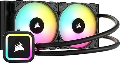 Corsair H100x RGB ELITE Liquid CPU Cooler - 16 Dynamic RGB LEDs - SP120 RGB ELITE Series PWM Fans with AirGuide Technology - Intel® LGA 1700, 1200, 115X, 2066, AMD® AM5/AM4 Sockets - Black