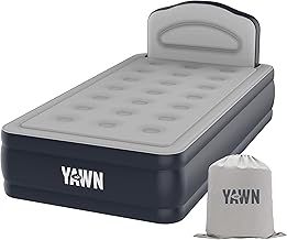 Bed Deluxe - Self-Inflating Airbed with Custom Fitted Sheet Included - Great Guest Bed, Camping Mattress - Built-in Pump & Headboard - Available in UK Single, Double & King - Single Size