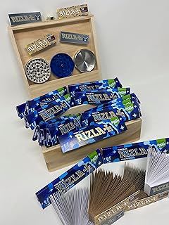 Rizla King Size Camouflage Paper Gift Set In Rizla Rolling Box (Blue)