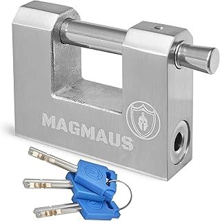 RTL70 [Never-Rust] Heavy Duty Shipping Container Padlock with 3 Keys - [High Security] - Weatherproof Outdoor Lock - [Stainless Steel] - Ideal for Shed, Chain, Gate, Garage