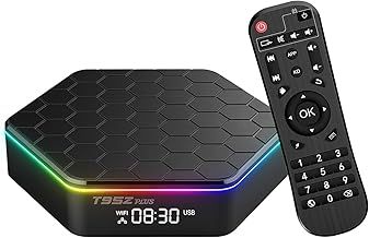 Android TV Box 12.0, Android Boxes 4GB RAM 32GB ROM Quad-Core Cortex-A53 CPU WiFi6 Bluetooth 5.0 HDMI 2.0 LAN Ethernet 3D 6K HD H.265 Dual WiFi Smart TV Box