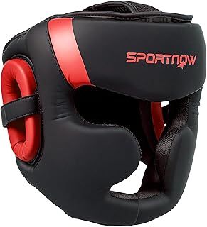Boxing Headguard, Boxing Headgear Helmet with Adjustable Strap for Full Face Protection for Kickboxing Sparring Martial Arts Karate Taekwondo