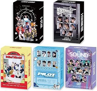 5 Pack/275 Pcs Stray Kids 5 Star Lomo Card Kpop Photocards Greeting Card with Postcards Box