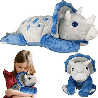 Weighted Dinosaur Plush Toy 60 cm/2 kg, Triceratops Dino Plush, Sensory Autism Anxiety Plush for Children, Weighted Stuffed Animals, Gift for Kids Girls Boys Birthday Christmas