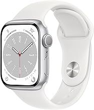 Apple Watch Series 8 (GPS, 41MM) - Silver Aluminum Case with White Sport Band, Regular (Renewed)