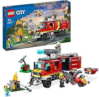 LEGO 60374 City Fire Command Unit Set, Rescue Fire Engine Toy, Ultramodern Truck with Land and Air Drones, Emergency Vehicle Toys for Kids, Boys & Girls Aged 6 Plus