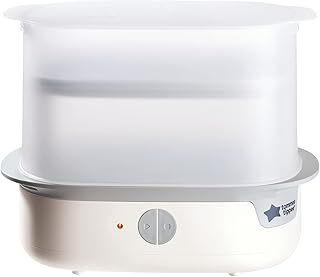 Tommee Tippee Supersteam Electric Steam Steriliser for Baby Bottles, Kills Viruses and 99.9 Percent of Bacteria, 5-Minute Sterilisation Cycle, White
