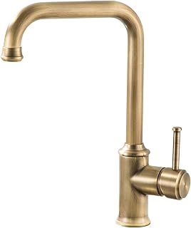 Antique Brass Finished Antique Kitchen Sink Tap with Swivel Spout