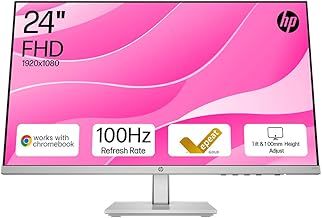 HP Series 5 23.8" FHD Height Adjust Monitor (524sh)-100Hz Refresh Rate,1500:1 Contrast Ratio,99 percent sRGB Spectrum,300 Nits Brightness - HDMI,VGA Ports - Ergonomically Adjustable - Responsibly Made