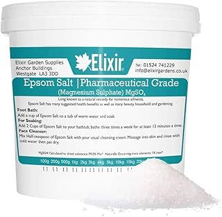Elixir Gardens Epsom Salt Pharmaceutical Grade | 25kg Supplied in Tub