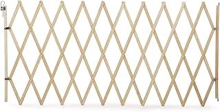 Expandable Pet Barrier XL, 60cm - 230cm, Natural, Wooden, Retractable Dog Safety Gate, Barrier for Puppy and Dog