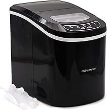 Andrew James Ice Maker Machine | Electric Ice Dispenser | Portable Ice Machine | Counter Top Ice Maker For Home | Small or Large Cubes | Self Cleaning 2.2L Small Ice Machine with Scoop & Basket