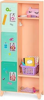Our Generation Classroom Cool Locker Set - School Locker Playset for 18 inch Dolls, Realistic School Locker, Classroom Accessories and Stickers, For Kids Aged 3+