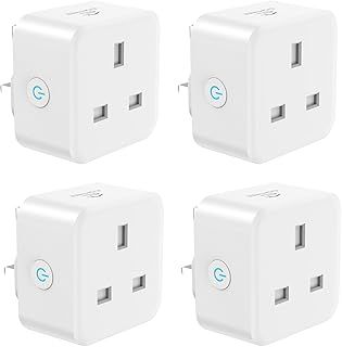EIGHTREE Smart Plug, 13A WiFi Smart Plug with Energy Monitoring, Smart Home Socket Works with Alexa & Google Assistant, Wireless Remote Control Timer Plug, 2.4 GHz Wi-Fi Only