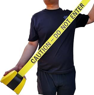 Magnetic Wall Mount Queue Barrier Belt, Retractable Barrier, with ABS plastic housing, 5/10 m arning Belt People Guidance System, ‘CAUTION - DO NOT ENTER’ printed on both sides. (10M)