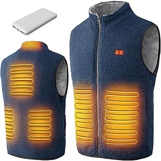 Heated Vest, Gilet for Men Women with Power Pack Included, 7.4V/5V Electric Body Warmer, Jacket Washable, 3 Heating Level|6 Heat Up Zone, Self Warm Waistcoat, Lightweight Winter Outdoor Clothing