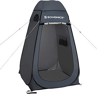 SONGMICS Portable Pop up Tent, Dressing Room Privacy Shelter, for Outdoor Camping Fishing Beach Shower Toilet, with Zippered Carrying Bag