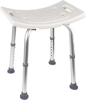 Non-Slip Shower Stool – Adjustable Lightweight Rust-Free Aluminium Bath Chair for Elderly, Disabled, Pregnancy, Post Surgery, 37.5 to 49.5 cm (14.8 to 19.5 inch)