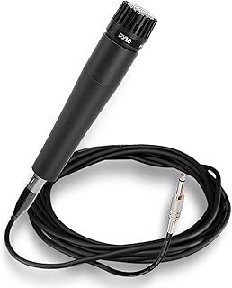 Pyle Dynamic Microphone, Karaoke Microphones, Cardioid Plug In Xlr Mic, Wired Handheld Coil Singing Microphone, Professional Music Vocal Moving Mics, Compatible w/ Karaoke Machine-Speaker-Amplifier