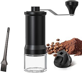 Manual Coffee Grinder, Hand Coffee Grinder with High Precision Ceramic Contemporary Conical Burr, 30-Grade Adjustable Settings, for Aeropress, Espresso, Pour Over, French Press, Moka pots.