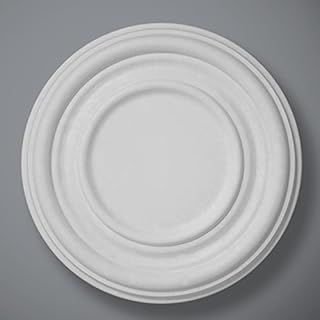 Plaster Ceiling Rose Plain Small Ovala 450mm/ 18" Handcrafted in Yorkshire CP55