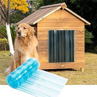 Dog Door Replacement Flaps - 330CM Ruff Weather DIY Cat Dog Door Flap, Doggie Door Replacement Flaps, Vinyl Plastic Doggie Door Flaps for Dog House, Ideal Large Pet Door Replacement Strip