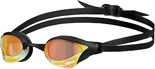 arena Cobra Core Swipe Mirror Unisex Adult Racing Swimming Goggles, Swimming Pool Goggles with Curved Mirror Lenses, Anti-Fog, UV Protection, 5 Interchangeable Nose Bridges